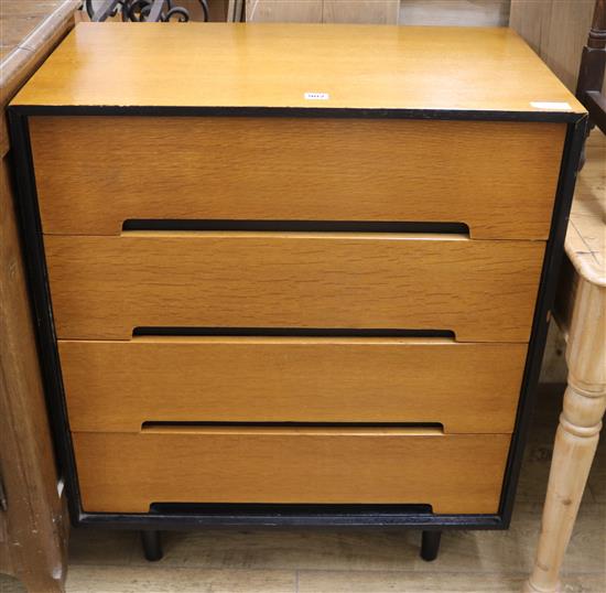 A Stag chest of drawers, 1960s W.76cm.
